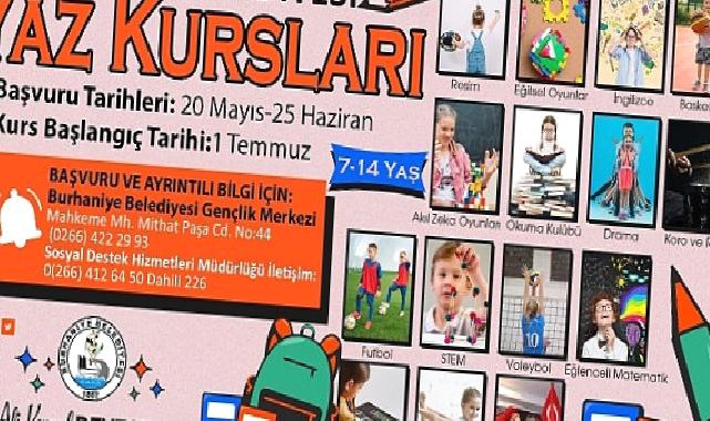 Burhaniye Belediyesi Gençlik Merkezi yıl boyunca sürdürdüğü kurslarını yaz tatilinde de artırarak devam ettirecek